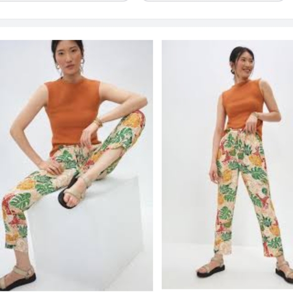 Anthropologie Farm Rio Mosaic Tapered Pants - Picture 5 of 8